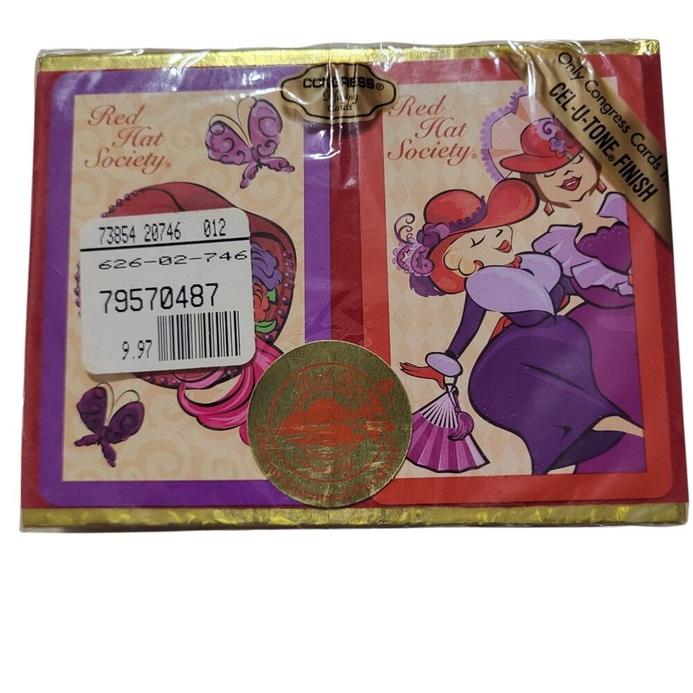 Red Hat Society Playing Cards 2 Decks Vtg New